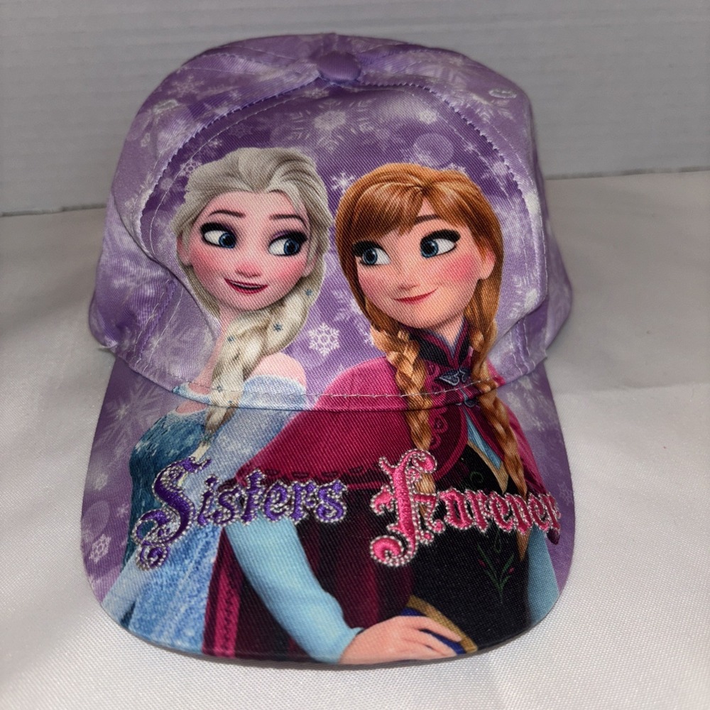 Disney Frozen Baseball Cap Anna and Elsa Purple. ( Sisters Forever) S